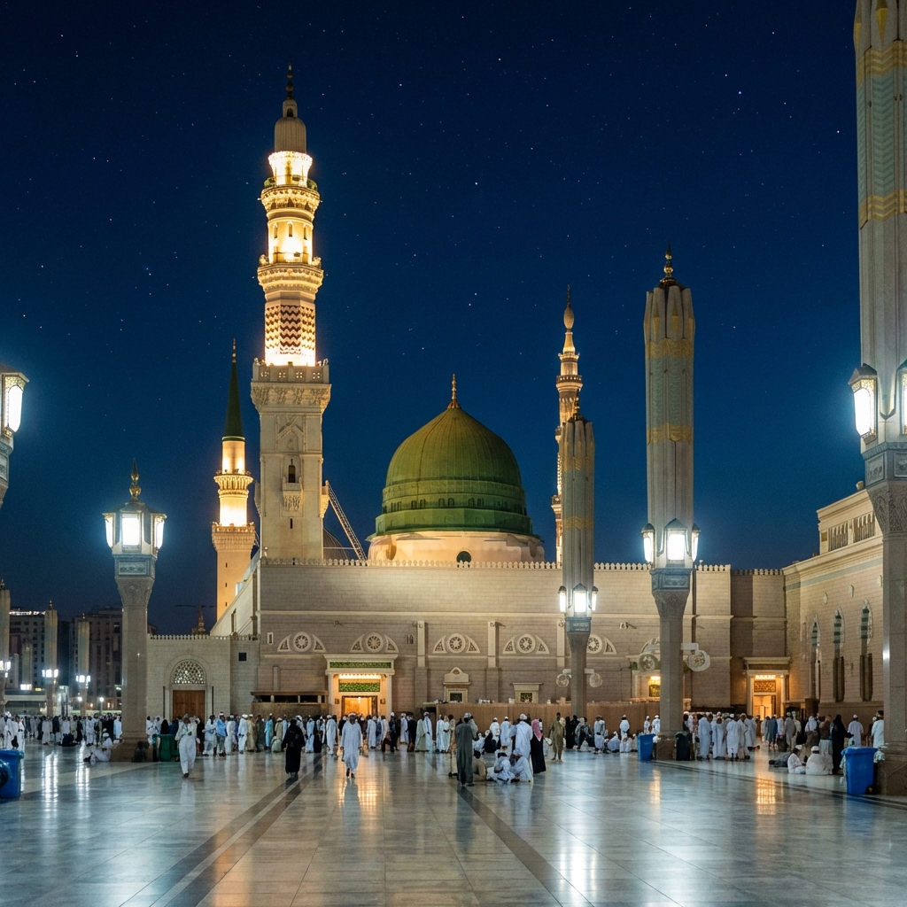Madinah city view with Masjid An-Nabawi